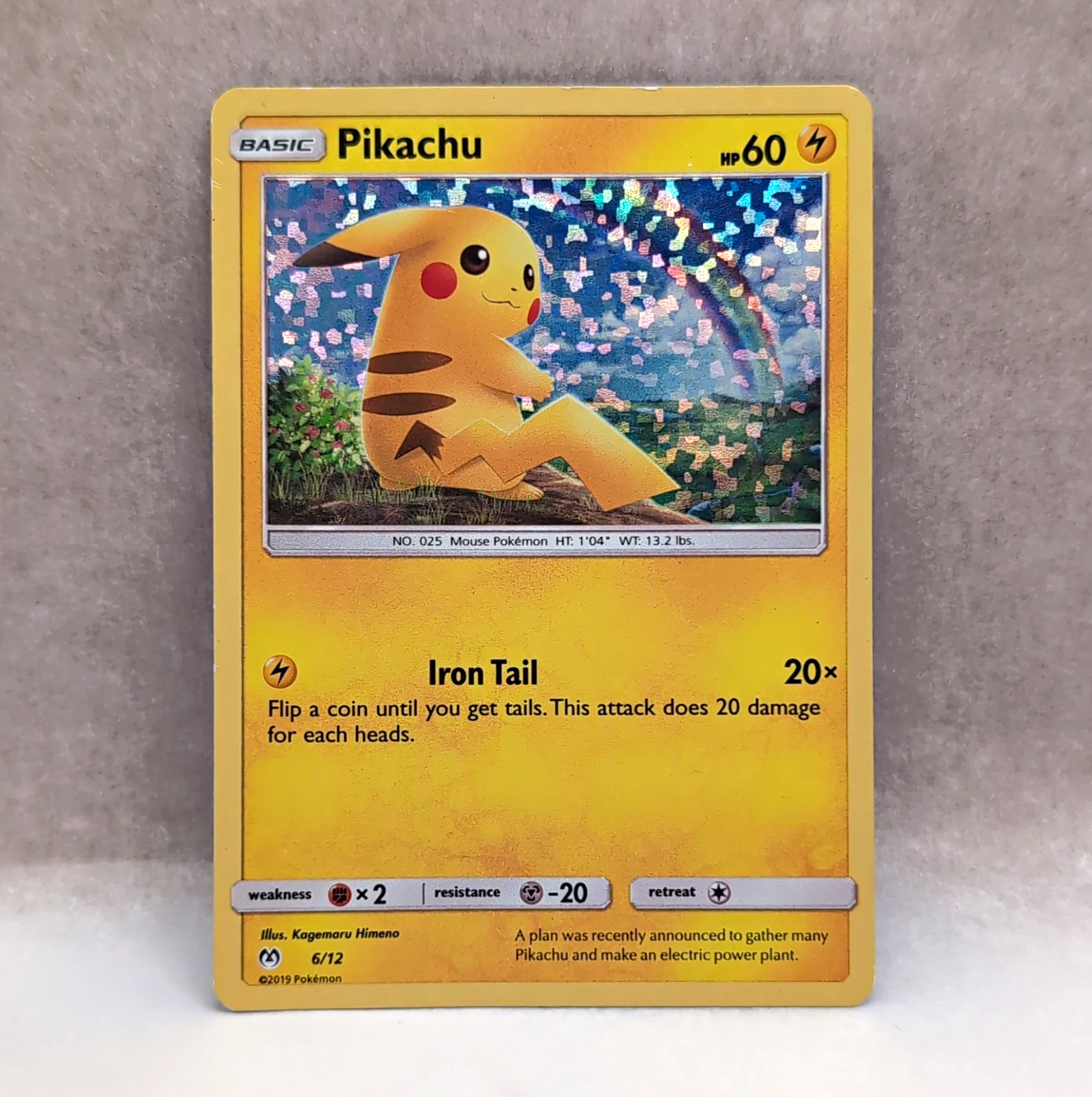 Pokemon TCG Pikachu 006/012 McDonald's 2019 Promo Holo English 60 HP