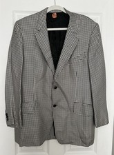 black and white checks blazer mens