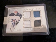 2019-20 Upper Deck The Cup Quad Foundation 3-Color Jersey Connor Hellebuyck 8/49