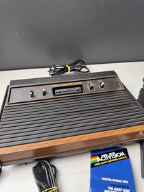 MOriginal Atari 2600 Console CX-2600A - Wood Grain -  22 games - Extras Working