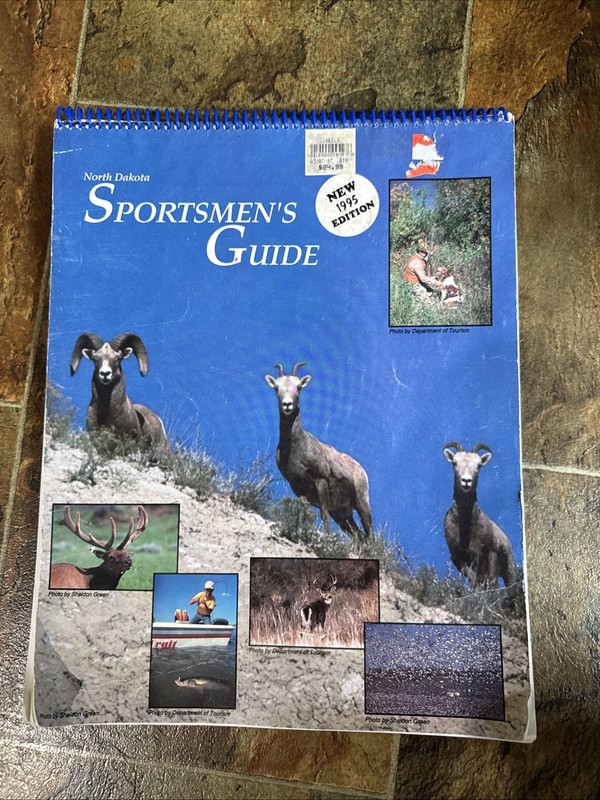 North Dakota State Atlas SPORTSMAN GUIDE Maps Plats HUNTING LANDS lakes 1995 ND