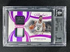 5/5 ≈1/1 2024-25 Panini Flawless Jayson Tatum Fuchsia Dual Tag Patch BGS 9 Mint