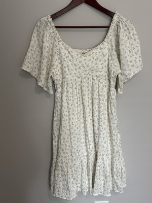 In Loom Women s M Mini Floral Babydoll Dress Lace Cottagecore Prairie Spring