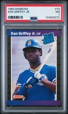 144820272 Ken Griffey Jr 1989 Donruss #33 RC Rated PSA 7 Rookie