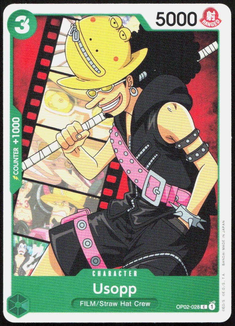 Usopp OP02-028 Common Paramount War One Piece Near Mint