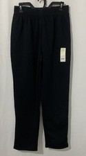 Bobbie Brooks Women  s Pull On Sweatpants Straight Leg Black Small