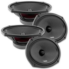 4x DS18 6x9" Midrange Bullet Speakers - 300W Rms 4-ohm Loudspeakers PRO-ZXI694BM