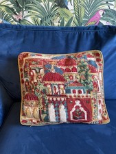 Ehrman Needlepoint Tapestry Faizabad Cushion Cover Vintage Cottagecore 