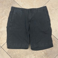 Gap Short Mens 32x10 Washed Black Linen Cotton Chino Lightweight 201283-00