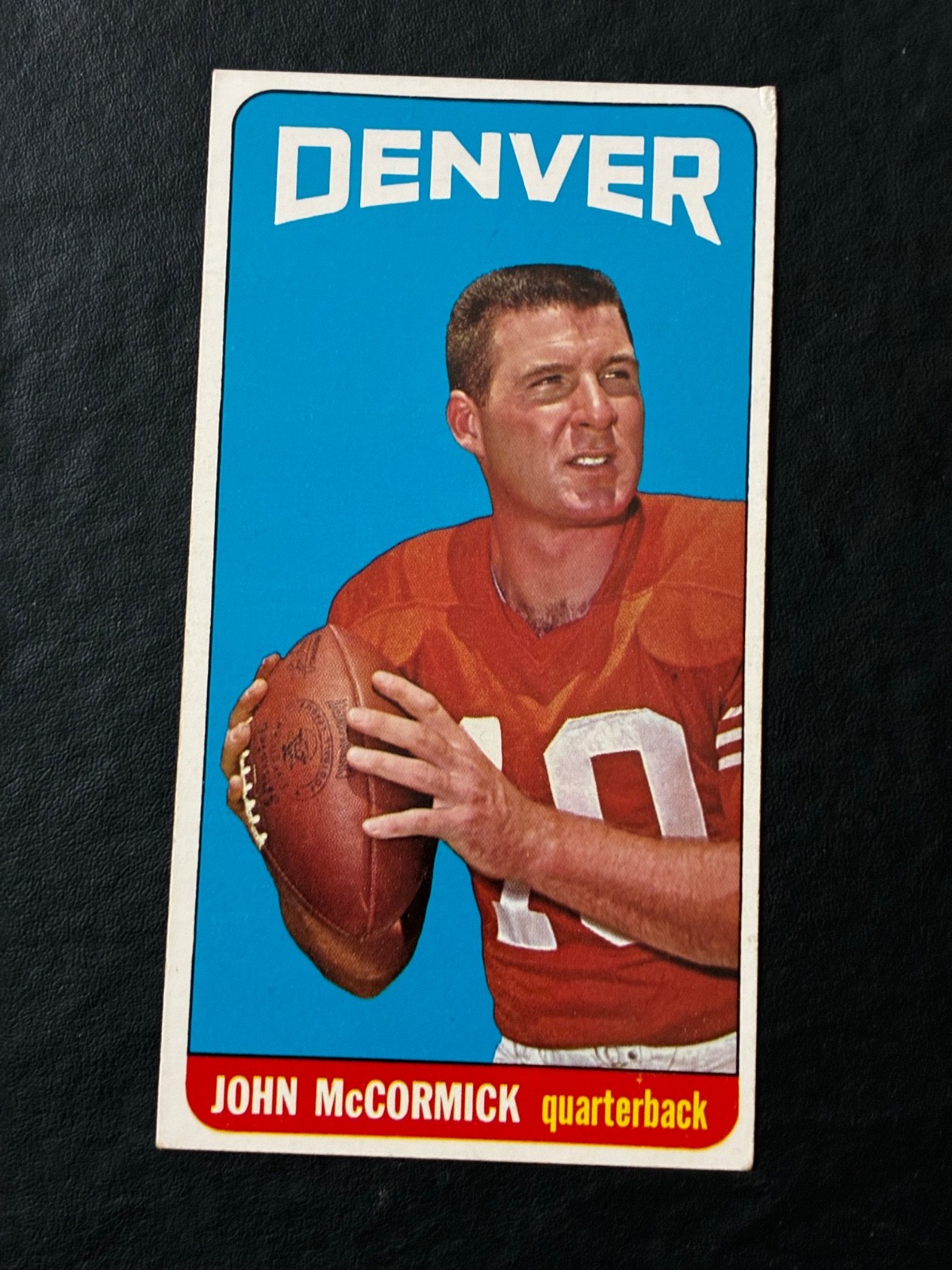 1965 Topps Football Tall John McCormick #57 - No Creases - TRC Dinged