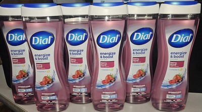 #ad 6 X DIAL Body Wash Energize amp; Boost BERRY BURST Scent Vitamin E 16 Fl Oz EACH $38.00