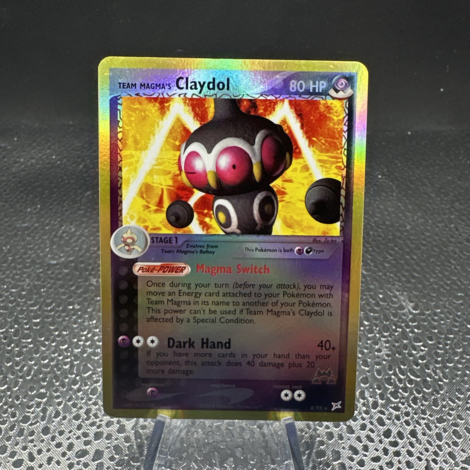 Team Magma's Claydol 33/95 EX Team Magma Vs Team Aqua Reverse Holo Pokemon NM-M