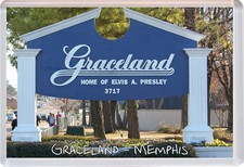 Graceland - Memphis Tennesse - Home of Elvis - Jumbo Fridge Magnet Gift Present