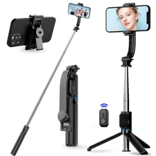 Selfie Stick Tripod Phone Stand Holder Wireless Remote for iPhone 16 15 14 13Pro