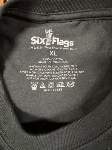 XL Six Flags Fright Fest Clown Horror Camisa Halloween Gore Gráfico Colorida Camiseta - Imagen 3 de 5