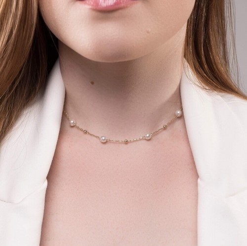 Pearls Beaded Choker Necklace for women 