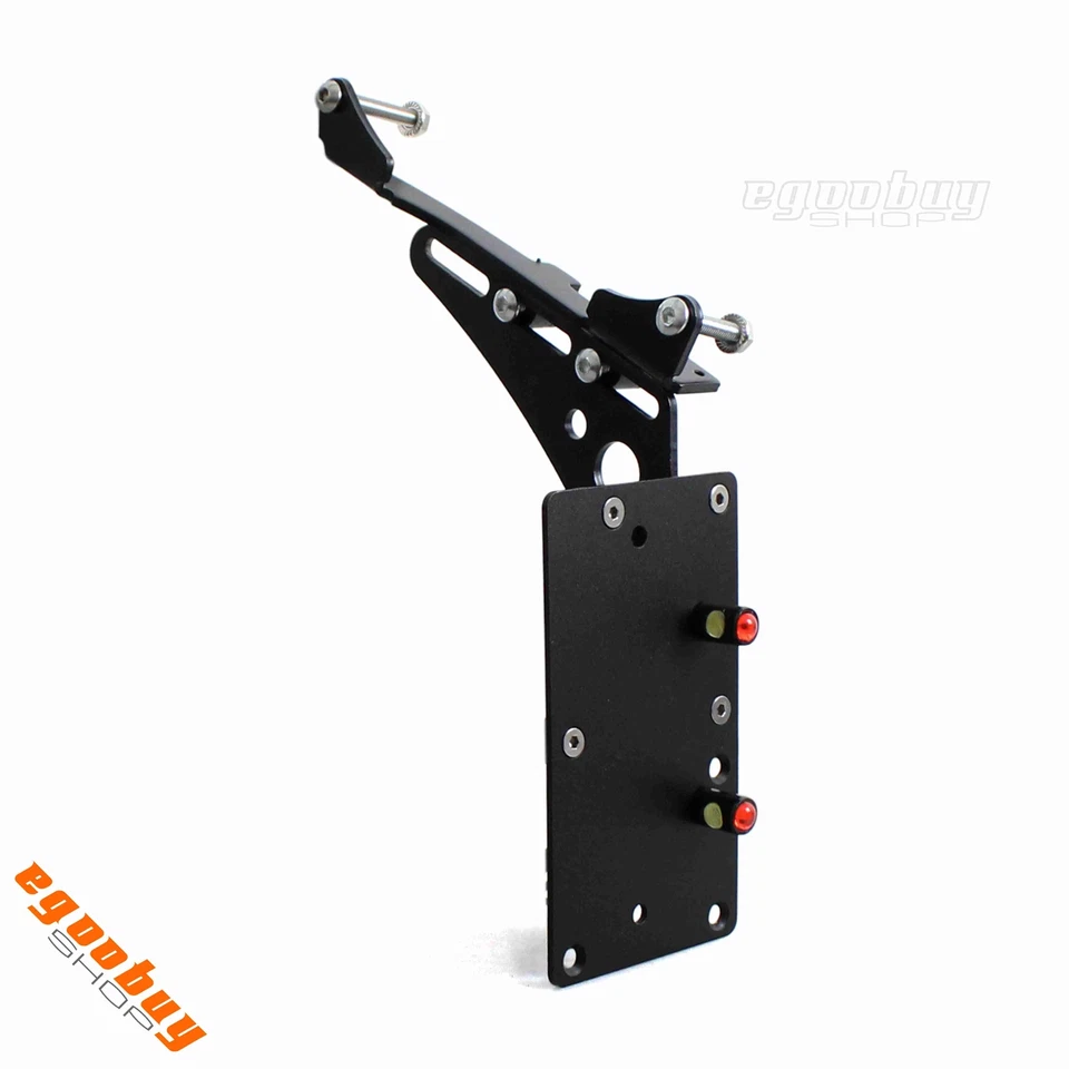 Soporte de placa de número de montaje lateral con luz LED para Sportster 883 1200 Foto 4 de 4