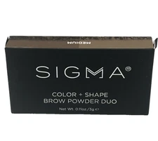 Sigma Beauty COLOR + SHAPE BROW POWDER DUO Medium 0.11 oz.