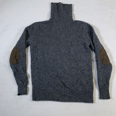 J.Crew Sweater Womens Small Gray Turtleneck Elbow Patches J.Crew Sweater Womens Small Gray Turtleneck Elbow Patches