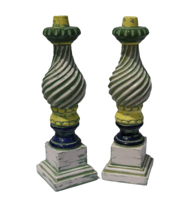 Sarreid Floor Large Ceramic Candle Holders-a Pair