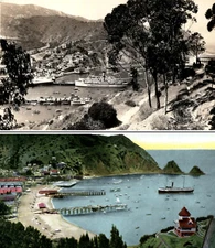 C1910-39 Avalon Bay Steamer Santa Catalina Island Ca California RPPC Postcard