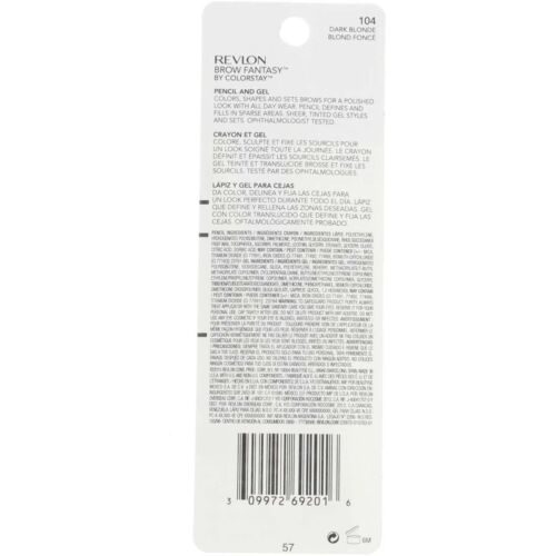 Revlon ColorStay Brow Fantasy Eyebrow 2-in-1 Gel & Pencil, #104 - Dark Blonde - Picture 2 of 8