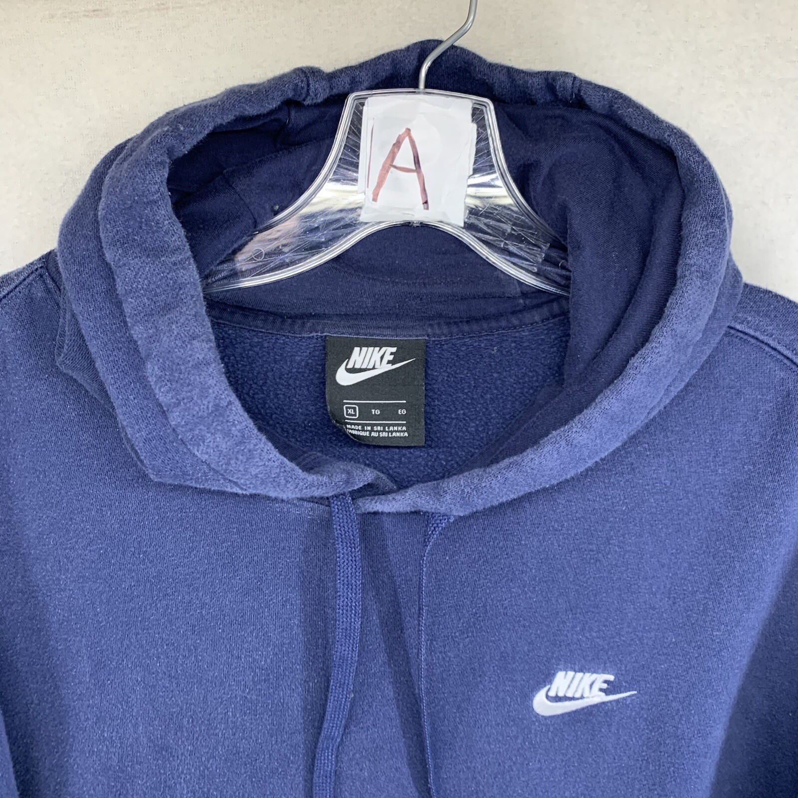 Mens Nike Hoodie Size XL Faded Blue Embroidered Sweatshirt eBay
