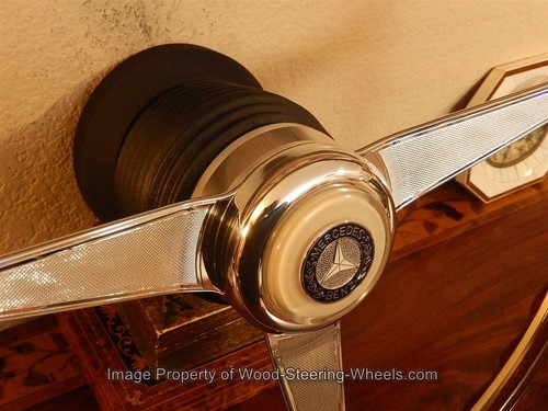 Mercedes 300 SL Wood Steering Wheel NARDI - ITALIA Model 1980 - 1985 NOS NEW - Picture 6 of 22