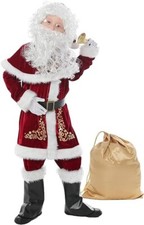Santa Suit 12-piece Costume for Kids Christmas Xmas, XL