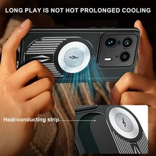 Magnetic Heat dissipation Stand Hard case For Motorola Edge 50 Ultra / X50 Ultra