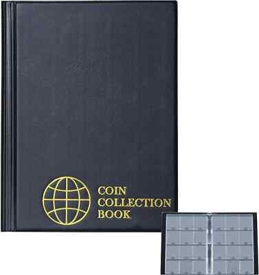 Coin Flip Holder Albums - 120 Pockets 2x2 Coin Flips Coin Storage Books for Coin