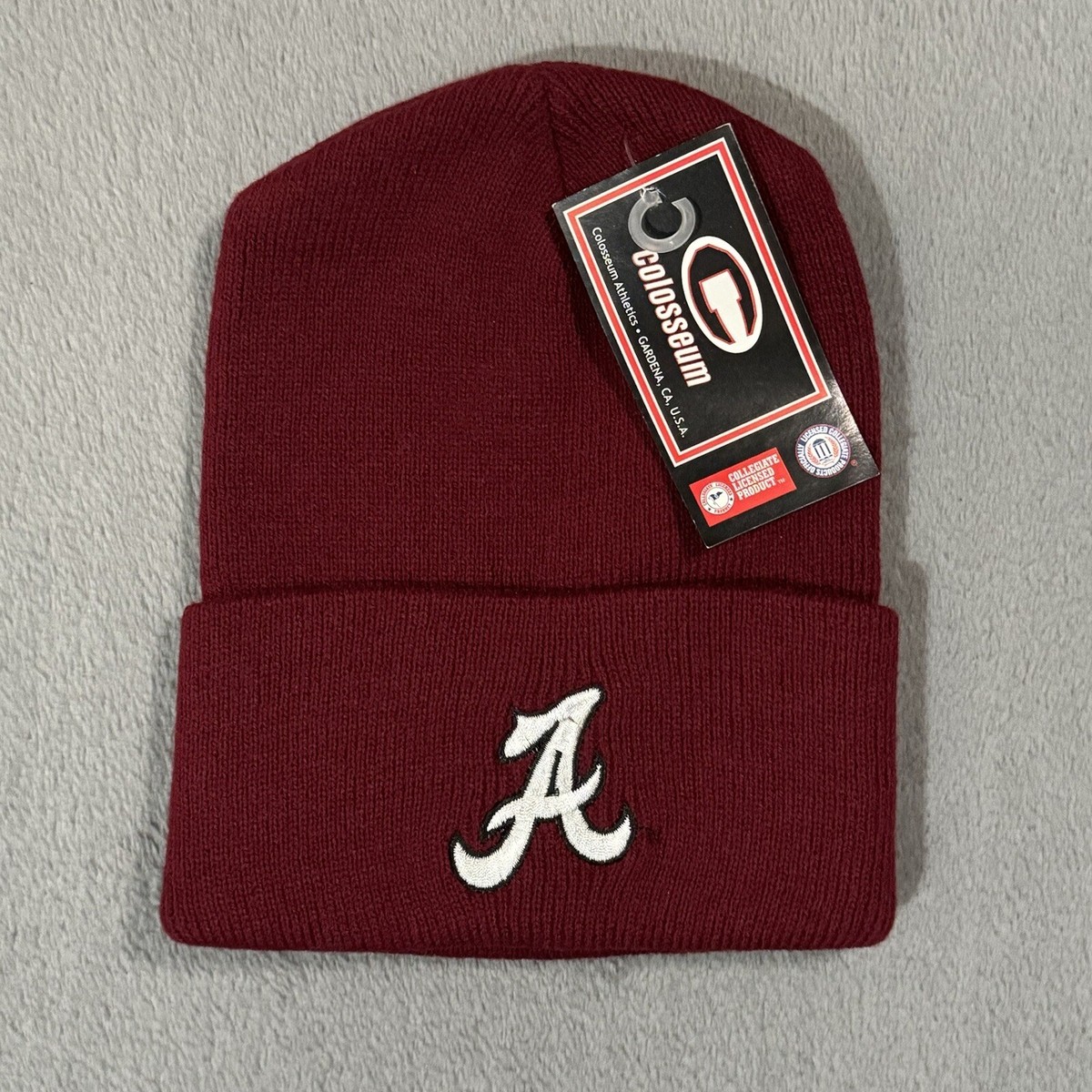 Alabama Crimson Roll Tide Vtg SEC Script Winter Beanie Sports Hat