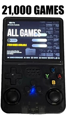 R36S Handheld Video Game Console Emulator - 128GB - 21,000+ RETRO GAMES - Black