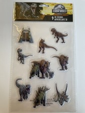 Jurassic World 3D Stickers 9 Count