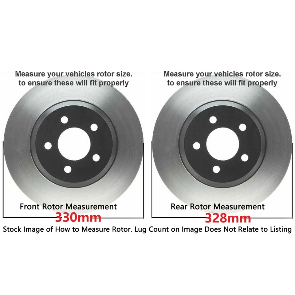 Rotores de freno perforados delanteros y traseros para Dodge Grand Caravan Journey Town & Country Foto 3 de 4