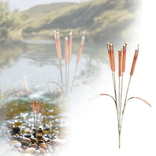 Copper Cattail Wind Chimes,Unique Handcrafted Cattail Wind Chime Garden HOT
