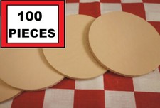 100 Pcs of Vegetable Tanned Leather Round Shape, 2 to 10 ounces, Select Sizes.