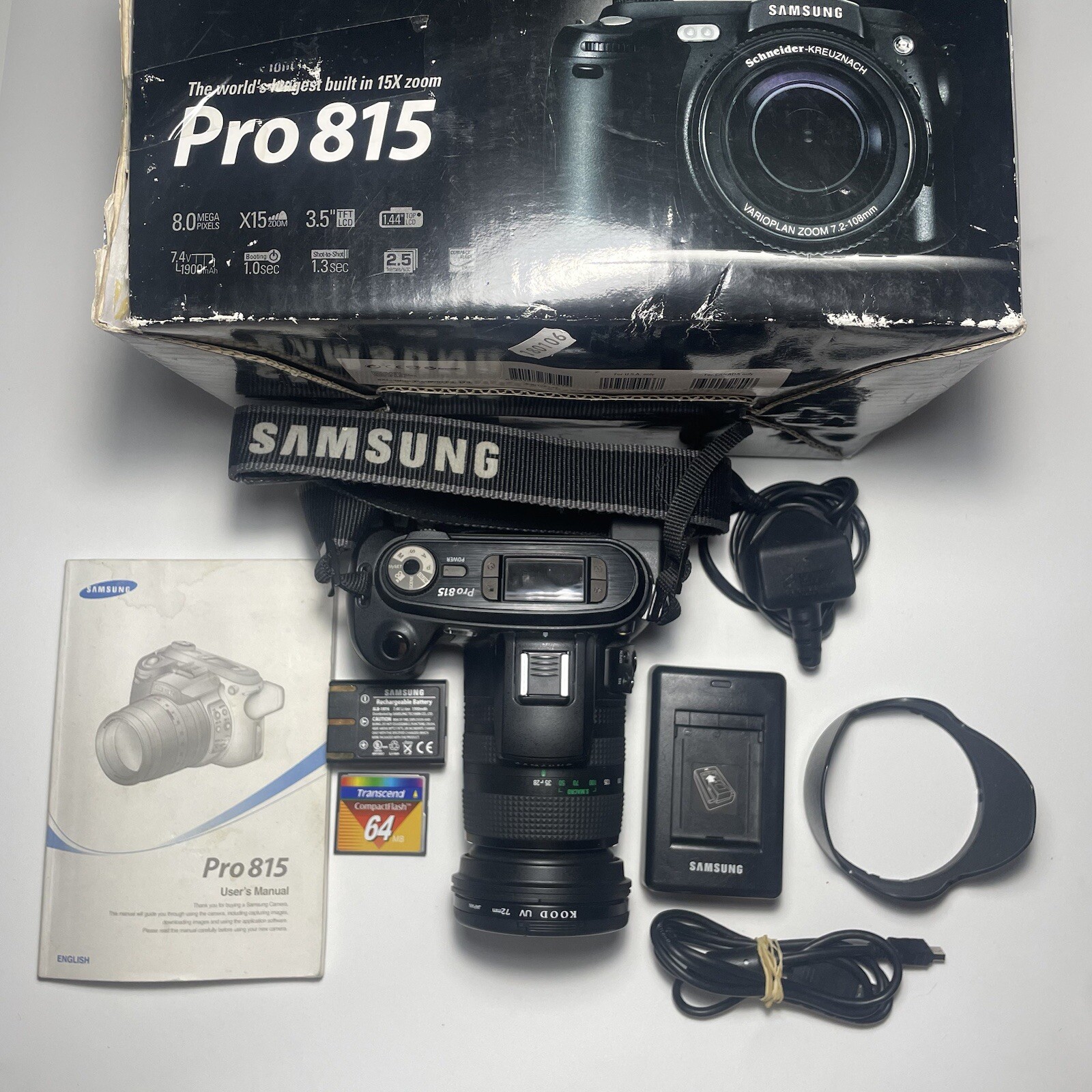 Samsung Pro 815 8MP DSLR Camera Boxed + Charger, Battery, Memory Card, Guide