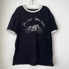 Iron Wolf Co Your Local Caffeine Dealer Black Ringer Graphic Tee Men’s XL