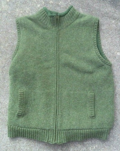 men's L L Bean green lambs wool 
