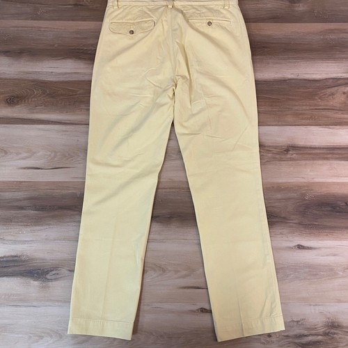 Polo Ralph Lauren Pants Mens 34 x 32 Yellow Chino Cotton Canvas Straight Fit - Picture 11 of 11