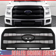 For 2015 2016 2017 Ford F150 Front Grille King Ranch Style W/Cam HL MATTE BLACK