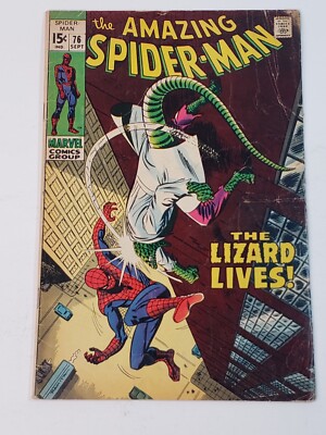 Amazing Spider-Man 76 Lizard app Stan Lee John Buscema Silver Age 1969