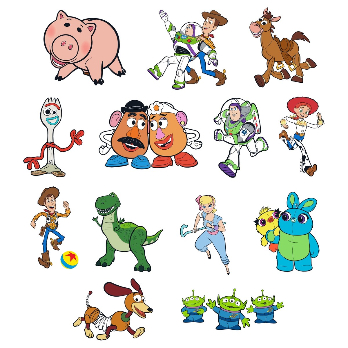 Toy Story Characters Set Wall Sticker Decal | eBay