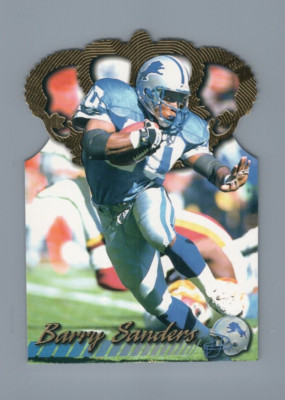   1996 Pacific Pure NFL Gridiron Gold Crown Die-Cut Barry Sanders #GC-1   3x5