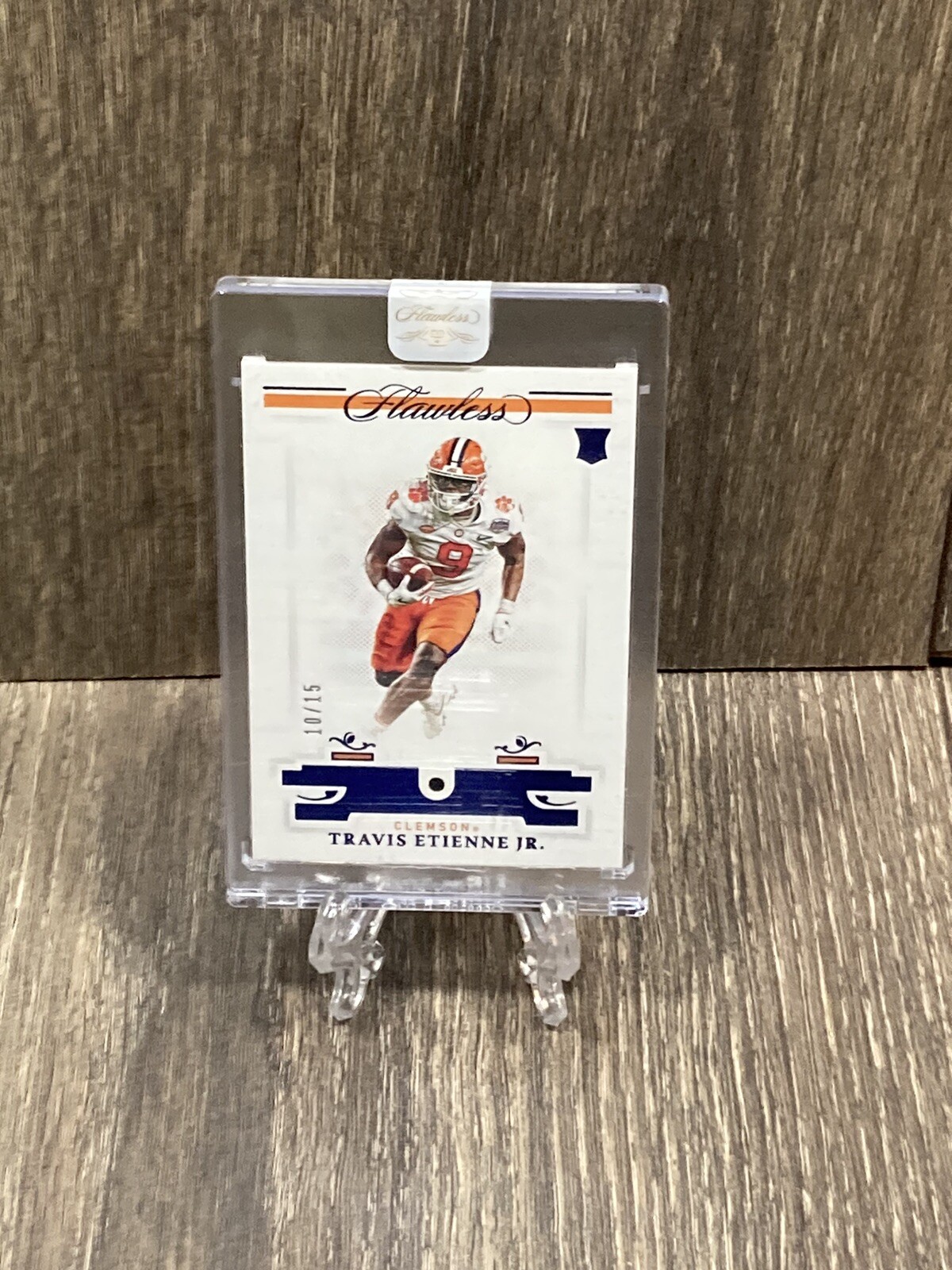 Travis Etienne Panini Flawless Collegiate #167 Sapphire