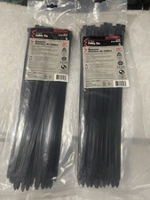  100 Black 14" Heavy Duty Cold Weather Nylon Cable Wire Wrap Zip Ties 120 LBS