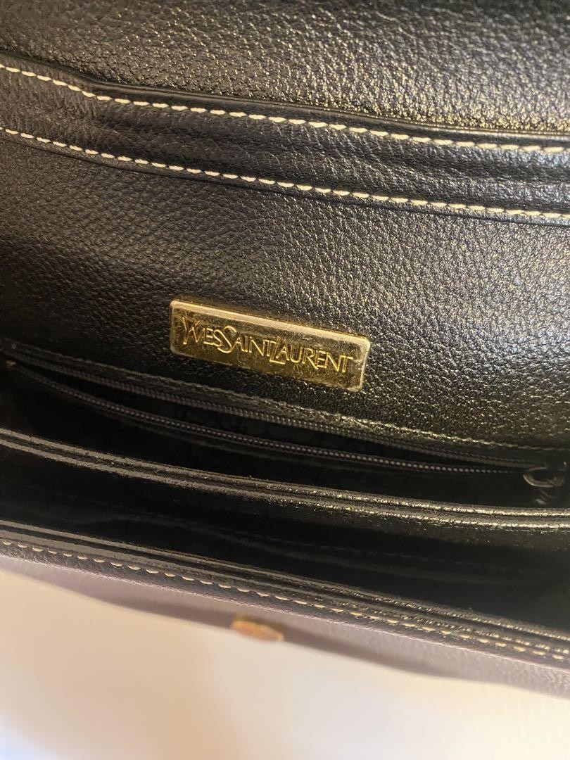 Borsa a tracolla Yves Saint Laurent YSL Cassandra pelle nera autentica F0606530