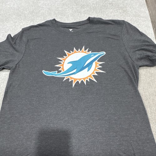 Fanatics Miami Dolphins NFL Football Logo Shirt Gray Men’s M NWOT 