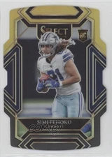 2021 Panini Select Club Level Black & Gold Prizm Die-Cut Simi Fehoko Rookie RC
